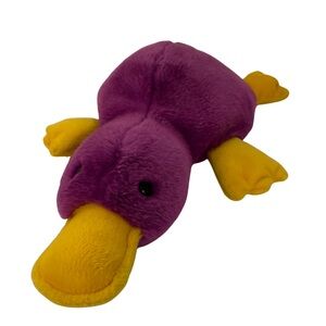 Ty Beanie Buddy Patti the Purple Platypus 15" 1998 Vintage Plush Toy Gift Idea